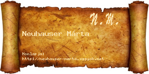 Neuhauser Márta névjegykártya