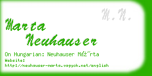 marta neuhauser business card